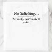 No Soliciing 4 Pack autocollant (Sac)