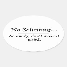 No Soliciing 4 Pack autocollant