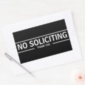 NO SOLICITING RECHTHOEKIGE STICKER (Envelop)