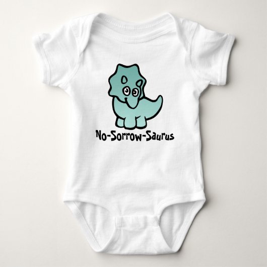 No-Sorrow-Saurus Dino Cuteness Romper (Voorkant)