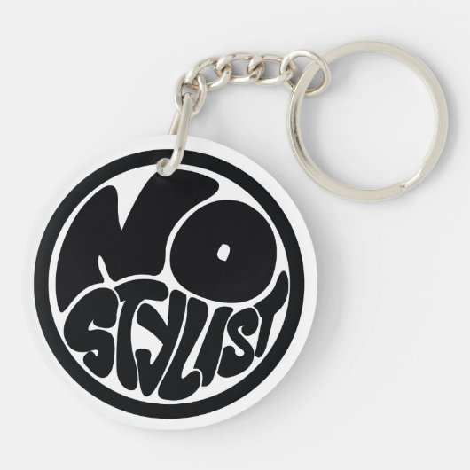 NO STYLIST black/purp Acrylic Keychain (Achterkant)