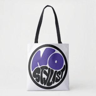 NO STYLIST dubbel purp embleem Tote Draagtas