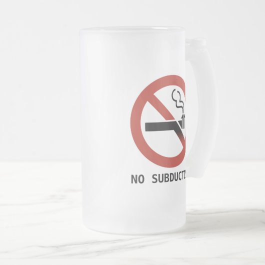 No Subducting Logo Frosted Mug (Devant droit)
