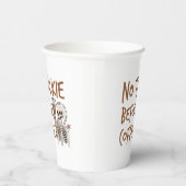 No Talkie Before Coffee funny cat lover gift Papieren Bekers (Rechts)