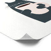 No Talkie Without Coffee Quote Poster (Hoek)