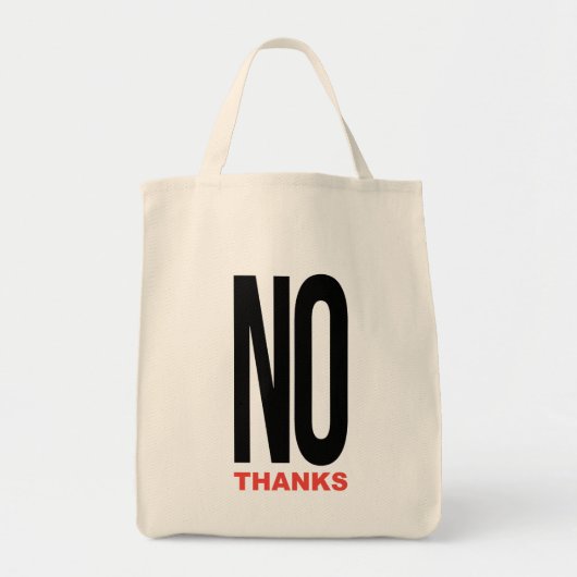 No Thanks Tote Bag (Voorkant)