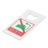 NO Thoroughfare for NEVs Korean Traffic Sign Kredietkaart Flessenopener (Achterkant Gekanteld)