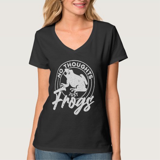 No Thoughts Just Frogs T-shirt (Voorkant)