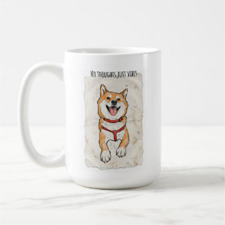No Thoughts, Just Vibes Shiba Inu Mug | ADHD Brain