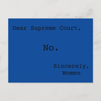 No to the Supreme Court! Briefkaart