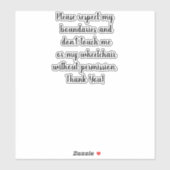 No Touch autocollant fauteuil roulant clair (Feuille)