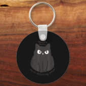 No Touchy Social Distancing Please Funny Angry Cat Sleutelhanger (Voorkant)
