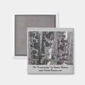 "No Trespassing" afbeelding van houtskool tekenmag Magneet (Voorkant / Achterkant)