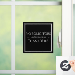 No Trespassing Sign -House Window Cling Raamsticker