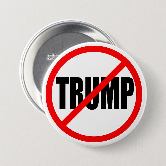 "NO TRUMP" 3-inch Ronde Button 7,6 Cm (Voorkant /achterkant)