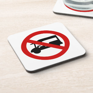 NO Tuk TAXI ⚠ Thai Road Sign ⚠ Bier Onderzetter