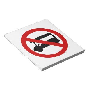 NO Tuk TAXI ⚠ Thai Road Sign ⚠ Notitieblok