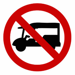 NO Tuk TAXI ⚠ Thai Road Sign ⚠ Staand Fotobeeldje