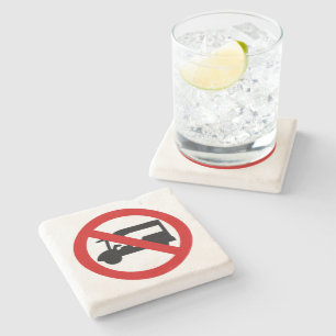 NO Tuk TAXI ⚠ Thai Road Sign ⚠ Stenen Onderzetter