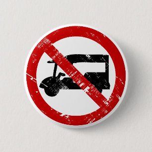NO Tuk-Tuk TAXI  ⚠ Thai Road Sign ⚠ Ronde Button 5,7 Cm