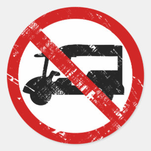 NO Tuk-Tuk TAXI  ⚠ Thai Road Sign ⚠ Ronde Sticker