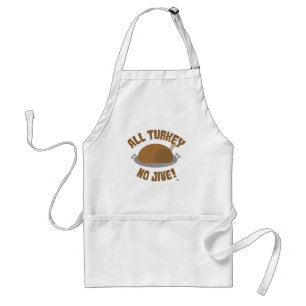 No Turkey All Jive Thanksgiving Dinner Logo Standaard Schort
