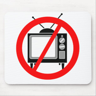 NO TV - televisie/propaganda/hersenspoeling/media Muismat