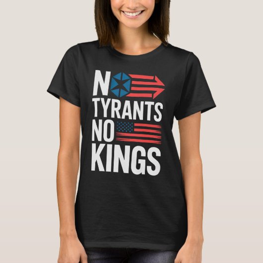 No Tyrants No Kings / Hands Off Protest T-shirt (Voorkant)