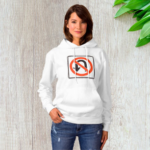 No U Turn Sign Vrouwen Hoodie
