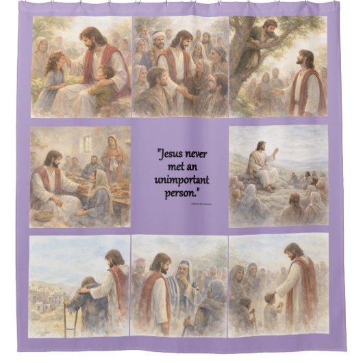 No unimportant person douchegordijn (Voorkant)