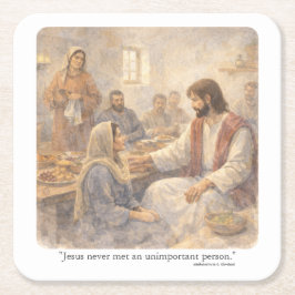 No unimportant person vierkante kartonnen onderzetter