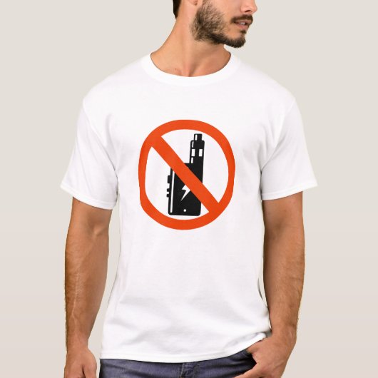 No Vaping Sign T-Shirt | Vape Free Zone Warning  (Devant)