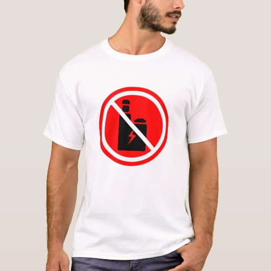 No Vaping Sign T-Shirt | Vape Free Zone Warning (Devant)
