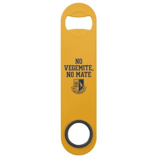 NO VEGEMITE, NO MATE Vintage University Crest (Devant)