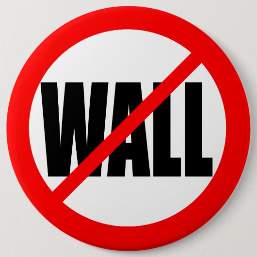 "NO WALL" 6-inch Ronde Button 6,0 Cm (Voorkant)