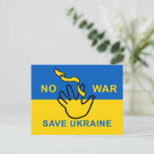 No war, save Ukraine Briefkaart (Staand voorkant)