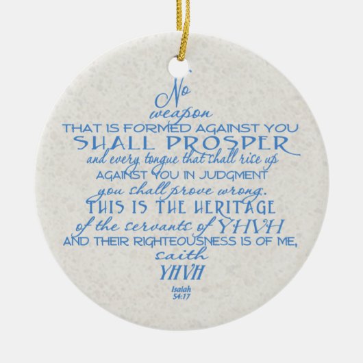 No Weapon Star van David Keramisch Ornament (Voorkant)