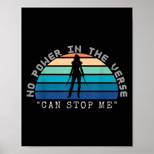 No Wer In The Verse Can Stop Me, Funny Insration Q Poster (Voorkant)