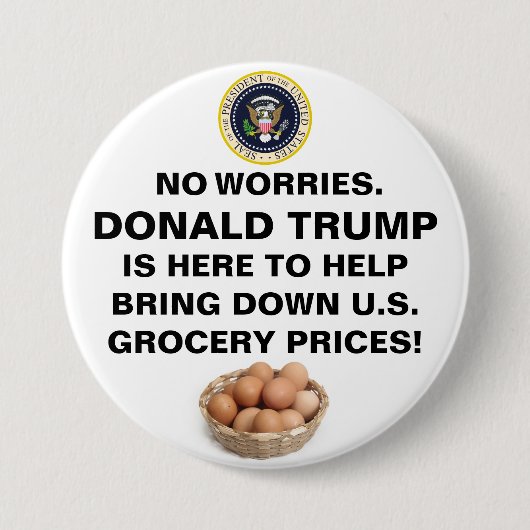 No Worries™-Button Ronde Button 7,6 Cm (Voorkant)