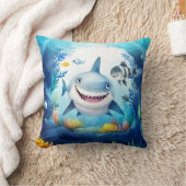 Noa de haai en casper, haar beste visvriend kussen (Deken)