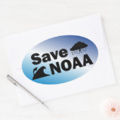 NOAA-Stickers opslaan Ovale Sticker (Envelop)