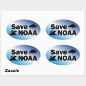 NOAA-Stickers opslaan Ovale Sticker (Vel)