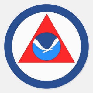 NOAA-vlag Ronde Sticker