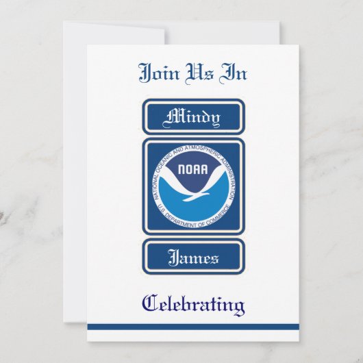 NOAA Wedding Invitation Kaart (Voorkant)