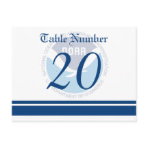 NOAA Wedding Table Nimber Briefkaart