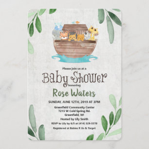 Noach's Ark Babyshower Uitnodiging