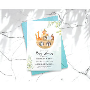 Noach's Ark Babyshower Uitnodiging