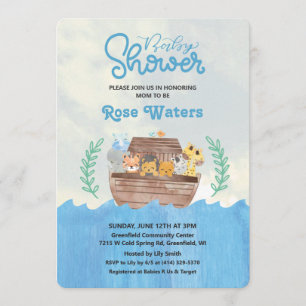 Noach's Ark Babyshower Uitnodiging