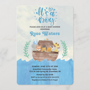 Noach's Ark Babyshower Uitnodiging