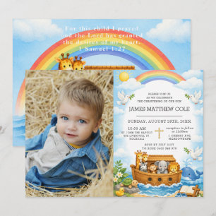 Noach's Ark Bijbel Verhaal Doop Christening Foto Kaart